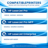HP 58X CF258X Black Toner Cartridge - Works with LaserJet Pro M404dn, MFP M428fdn & M428dw, High Yield, 1/2-Pack