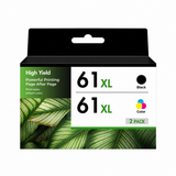 Compatible HP 61XL Ink Cartridge Combo Pack, Black & Tri-Color High Yield, Replacement for HP ENVY 4500, 5530 & OfficeJet 4630 Printers, 2-Pack, 3-Pack & 5-Pack