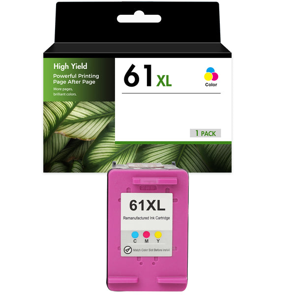 Compatible HP 61XL Tri-Color Ink Cartridge, High Yield, Replacement for HP DeskJet 2540, 3050, ENVY 4500 & OfficeJet 4630 Printers, 1-Pack