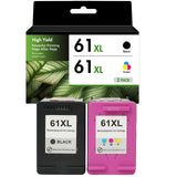 Replacement for HP 61XL Black & Tri-Color Ink Cartridge Combo, High Yield, 2, 3, 5 & 10 Pack Options, for HP DeskJet 2540, 3050, ENVY 4500, 5530, OfficeJet 4630