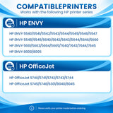 Compatible HP 62 Black Ink Cartridge, Standard Yield, Replacement for HP ENVY 7640, 5660 & OfficeJet 5740 Printers, 1-Pack