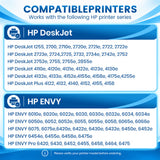 Compatible HP 67XL Black Ink Cartridge, High Yield, Replacement for HP ENVY 6055e & DeskJet 2755e Printers, 1-Pack, 2-Pack & 4-Pack