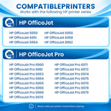 Firmware-Safe Compatible HP 902XL Ink Cartridges with Upgraded Chips, High Yield HP 902 XL Ink, 4-Pack, for HP OfficeJet Pro 6978 and 6968 Printers
