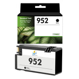 Firmware-Safe Compatible HP 952 Black Ink Cartridge with Upgraded Chip, Standard Yield, 1-Pack, for HP OfficeJet Pro 7740 and 8710 Printers