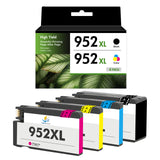 Firmware-Safe Compatible HP 952XL Ink Cartridges Combo Pack with Upgraded Chips, High Yield, 4-Pack / 5-Pack, for HP OfficeJet Pro 7740 and 8710 Printers