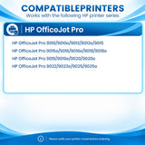 HP 962 962XL Ink Cartridges 4-Pack - Works with OfficeJet Pro 9010, 9015, 9015e & 9025e, 962XL High Yield, Black Cyan Magenta Yellow