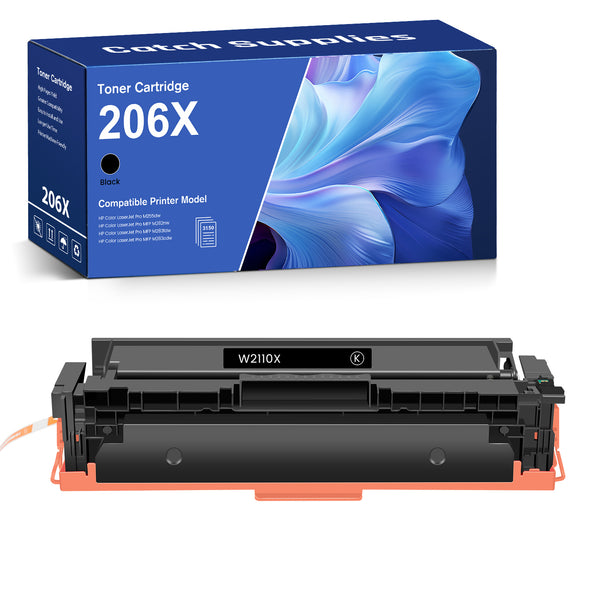 Compatible HP 206X Black Toner Cartridge W2110X, High Yield, with Chip, for HP M255dw, M282nw, M283cdw, M283fdw
