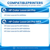 Compatible HP 206X Toner Cartridge Set W2110X W2111X W2112X W2113X, High Yield, 4-Pack & 5-Pack, Standard & Firmware-Safe Options, with Chips, for HP M255dw, M282nw, M283cdw, M283fdw