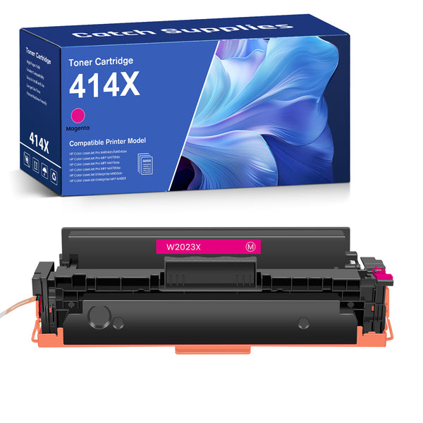 Compatible HP 414X Magenta Toner Cartridge W2023X, High Yield, with Chip, for HP M454dn, M454dw, M479fdw, M480f