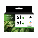 Compatible HP 61XL Ink Cartridge Combo Pack, Black & Tri-Color High Yield, Replacement for HP ENVY 4500, 5530 & OfficeJet 4630 Printers, 2-Pack, 3-Pack & 5-Pack