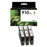 Compatible HP 910XL Color Ink Cartridges with Smart Chips, High Yield, 3-Pack / 1-Pack, for HP OfficeJet Pro 8025e and HP OfficeJet 8015e Printers