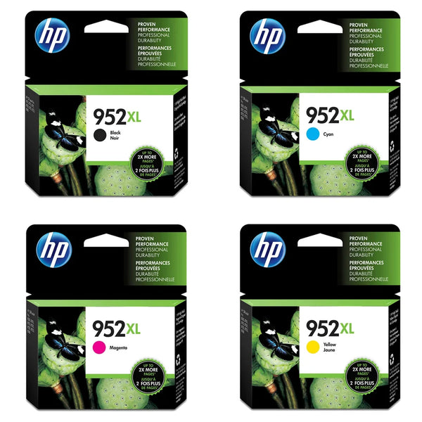 HP 952 952XL Ink Cartridges - Works with HP OfficeJet Pro 7740, 8710 & 8720, High Yield, Black Cyan Magenta Yellow, 4/5-Pack