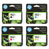 HP 962 962XL Ink Cartridges 4-Pack - Works with OfficeJet Pro 9010, 9015, 9015e & 9025e, 962XL High Yield, Black Cyan Magenta Yellow