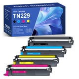 Compatible Brother TN229 Toner Cartridge Set TN229BK TN229C TN229M TN229Y, with Chip, for Brother MFC-L3780CDW, HL-L3280CDW, HL-L3220CDW, MFC-L3720CDW