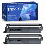 Compatible Brother TN229XL Black Toner Cartridge TN229XLBK, High Yield, 2-Pack, with Chip, for Brother MFC-L3780CDW, HL-L3280CDW, HL-L3220CDW, MFC-L3720CDW