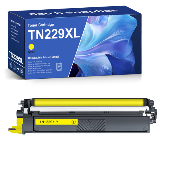 Compatible Brother TN229XL Yellow Toner Cartridge TN229XLY, High Yield, with Chip, for Brother HL-L3280CDW, HL-L8245CDW, MFC-L3765CDW, MFC-L3780CDW