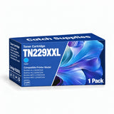 Compatible Brother TN229XXL Cyan Toner Cartridge, Super High Yield, with Chip, for Brother HL-L3295CDW, HL-L8245CDW, MFC-L3780CDW, MFC-L8395CDW
