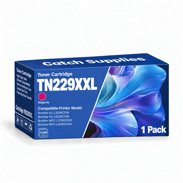 Compatible Brother TN229XXL Magenta Toner Cartridge, Super High Yield, with Chip, for Brother HL-L3295CDW, HL-L8245CDW, MFC-L3780CDW, MFC-L8395CDW