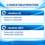Compatible Brother TN229XXL Yellow Toner Cartridge, Super High Yield, with Chip, for Brother HL-L3295CDW, HL-L8245CDW, MFC-L3780CDW, MFC-L8395CDW