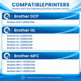 Compatible Brother TN229 Toner Cartridge Set TN229BK TN229C TN229M TN229Y, with Chip, for Brother MFC-L3780CDW, HL-L3280CDW, HL-L3220CDW, MFC-L3720CDW