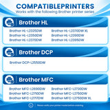 Compatible Brother TN760 Black Toner Cartridge, TN-760, High Yield, 2-Pack, for Brother HL-L2325DW, HL-L2370DW, MFC-L2750DW