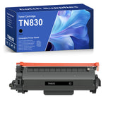 Compatible Brother TN830 Black Toner Cartridges with Chips, Standard Yield, 1-Pack, 2-Pack, 4-Pack & 10-Pack, for Brother HL-L2405W, HL-L2460DW, DCP-L2640DW, MFC-L2820DW