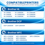Compatible Brother TN830XL Black Toner Cartridges with Chips, High Yield, 2-Pack, for Brother HL-L2405W, HL-L2460DW, DCP-L2640DW, MFC-L2820DW