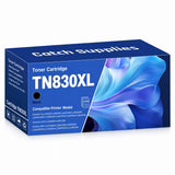Compatible Brother TN830XL Cartridges, TN-830XL, Black High Yield, 4-Pack with Chips, for Brother DCP-L2640DW, HL-L2405W, HL-L2460DW, MFC-L2820DW, MFC-L2900DW