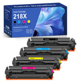 Compatible HP 218X Toner Cartridges W2180X W2181X W2182X W2183X, Works with HP Color LaserJet Pro 3201dw and MFP 3301 Series