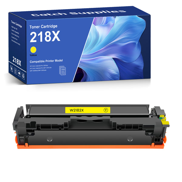 Compatible HP 218X Yellow High Yield Toner Cartridge W2182X, 1-Pack, for HP Color LaserJet Pro 3201dw and MFP 3301 Series