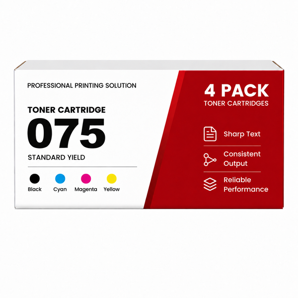 Compatible Canon 075 Toner Cartridges - Smart Chip with Toner level Display, Standard Yield