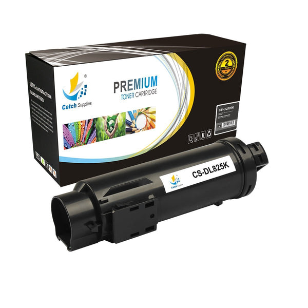 Compatible 1 Pack DEL 825K-593-BBOW Black Toner Cartridge