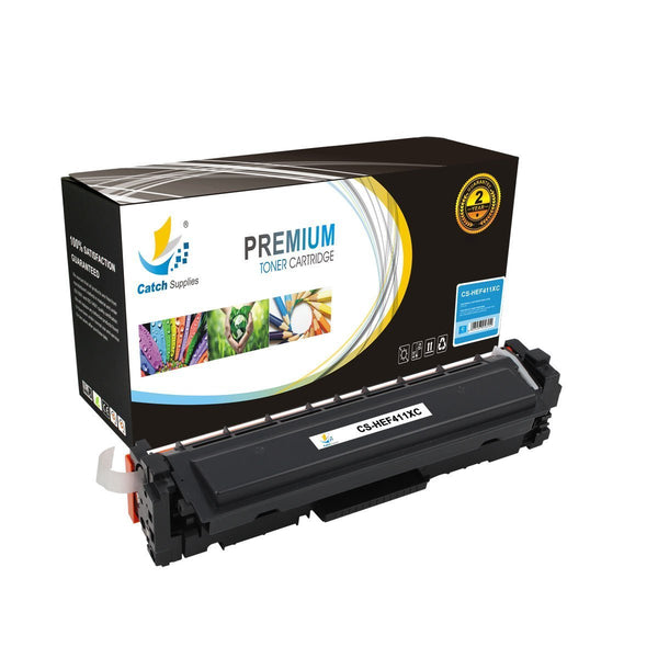 Compatible HP 410X CF411X Cyan Toner Cartridge, High Yield, 1-Pack