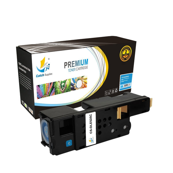 Compatible 1 Pack DEL E525C-593-BBJU Cyan Toner Cartridge