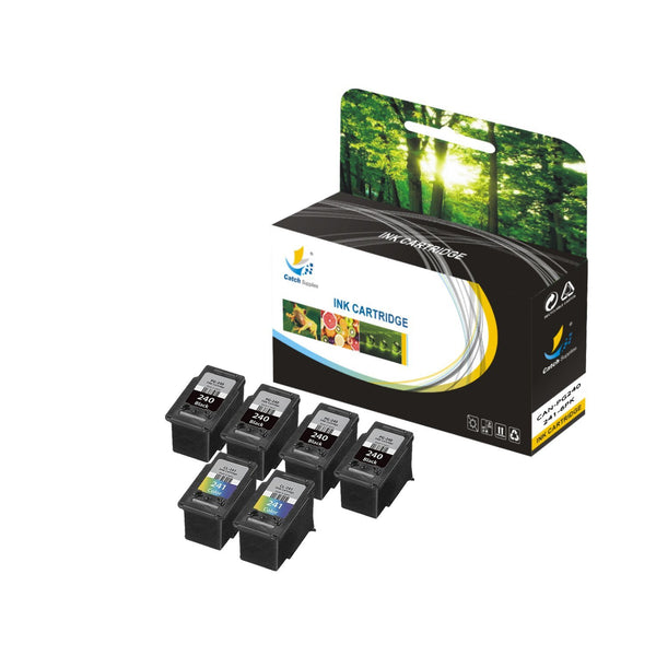 Catch Supplies Replacement Canon PG240 CL241 5204B001, 5208B001 Standard Yield Ink Cartridge - 6 Pack