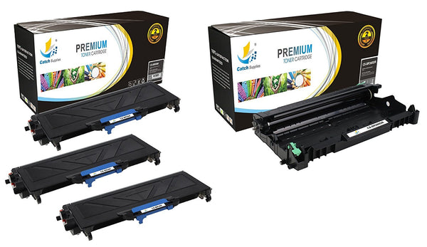 Catch Supplies Replacement Combo pack of 3 TN360 Toner Cartridges and 1 DR360 Drum Unit