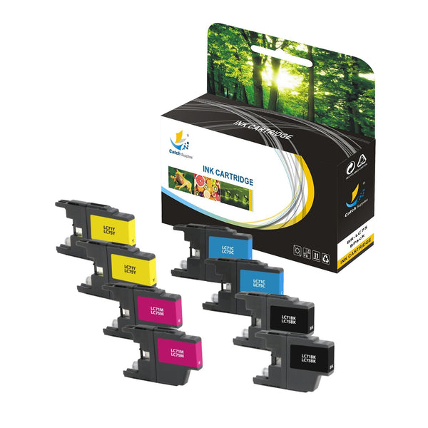 Compatible 8 Pack Brother LC75 High Yield Ink Cartridge