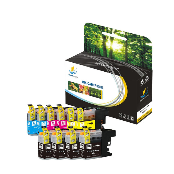 Catch Supplies Replacement Brother LC203BK, LC203C, LC203M, LC203Y High Yield Ink Cartridge Ink Cartridge - Ten Pack