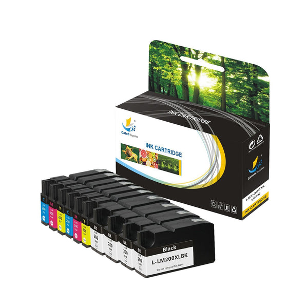 Catch Supplies Replacement Lexmark 200XL 14L0174,14L0175,14L0176,14L0177 High Yield Ink Cartridge  - 10 Pack