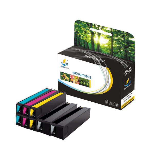 Compatible 8 Pack HP 970XL, 971XL High Yield Ink Cartridge