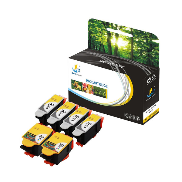 Catch Supplies Replacement Kodak 30XL 1550532,1341080 High Yield Ink Cartridge  - 6 Pack