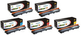 Catch Supplies Replacement Brother TN-221BK, TN-225C, TN-225M, TN-225Y Standard Yield Laser Printer Toner Cartridges - Five Pack