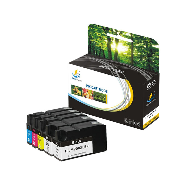 Catch Supplies Replacement Lexmark 200XL 14L0174,14L0175,14L0176,14L0177 High Yield Ink Cartridge  - 5 Pack