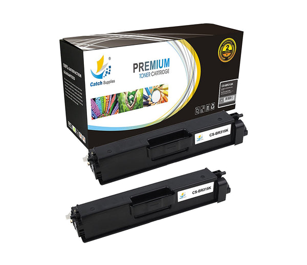 Catch Supplies Replacement Brother TN-315BK Standard Yield Laser Printer Toner Cartridges - Two Pack