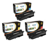 Catch Supplies Replacement HP CF331A,CF332A,CF333A Standard Yield Laser Printer Toner Cartridges - Three Pack