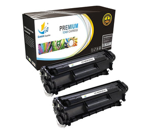 Catch Supplies Replacement HP Q2612X Jumbo Yield Black Toner Cartridge Laser Printer Toner Cartridges - Two Pack