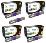 Catch Supplies Replacement Okidata 44469801, 44469703, 44469702, 44469701 Standard Yield Laser Printer Toner Cartridges - Five Pack