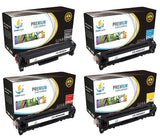 Catch Supplies Replacement HP CB540A,CB541A,CB542A,CB543A Standard Yield Laser Printer Toner Cartridges - Four Pack