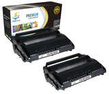 Catch Supplies Replacement Ricoh 406683 Standard Yield Black Toner Cartridge Laser Printer Toner Cartridges - Two Pack