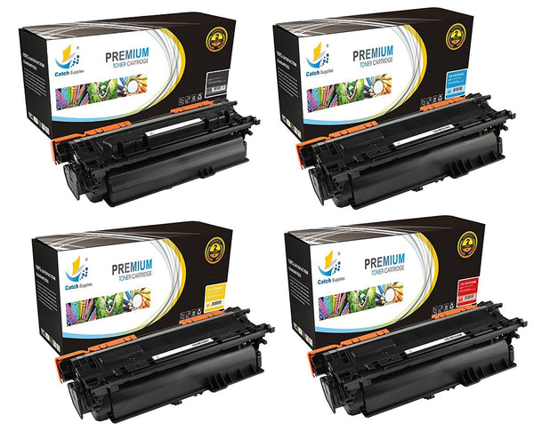 Catch Supplies Replacement HP CF330X,CF331A,CF332A,CF333A High Yield Toner Cartridges Laser Printer Toner Cartridges - Four Pack